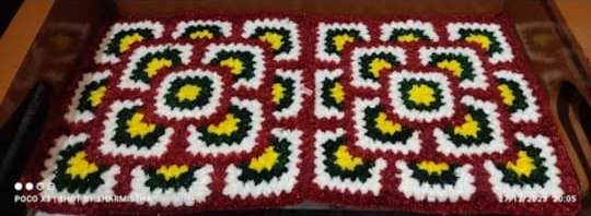 Granny Square Crochet Mat